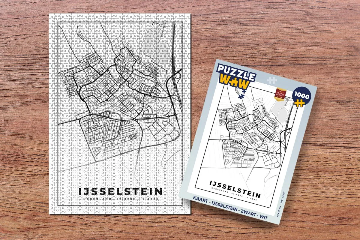 PuzzleWow IJsselstein Legpuzzel 1000 Stuks - Multicolor