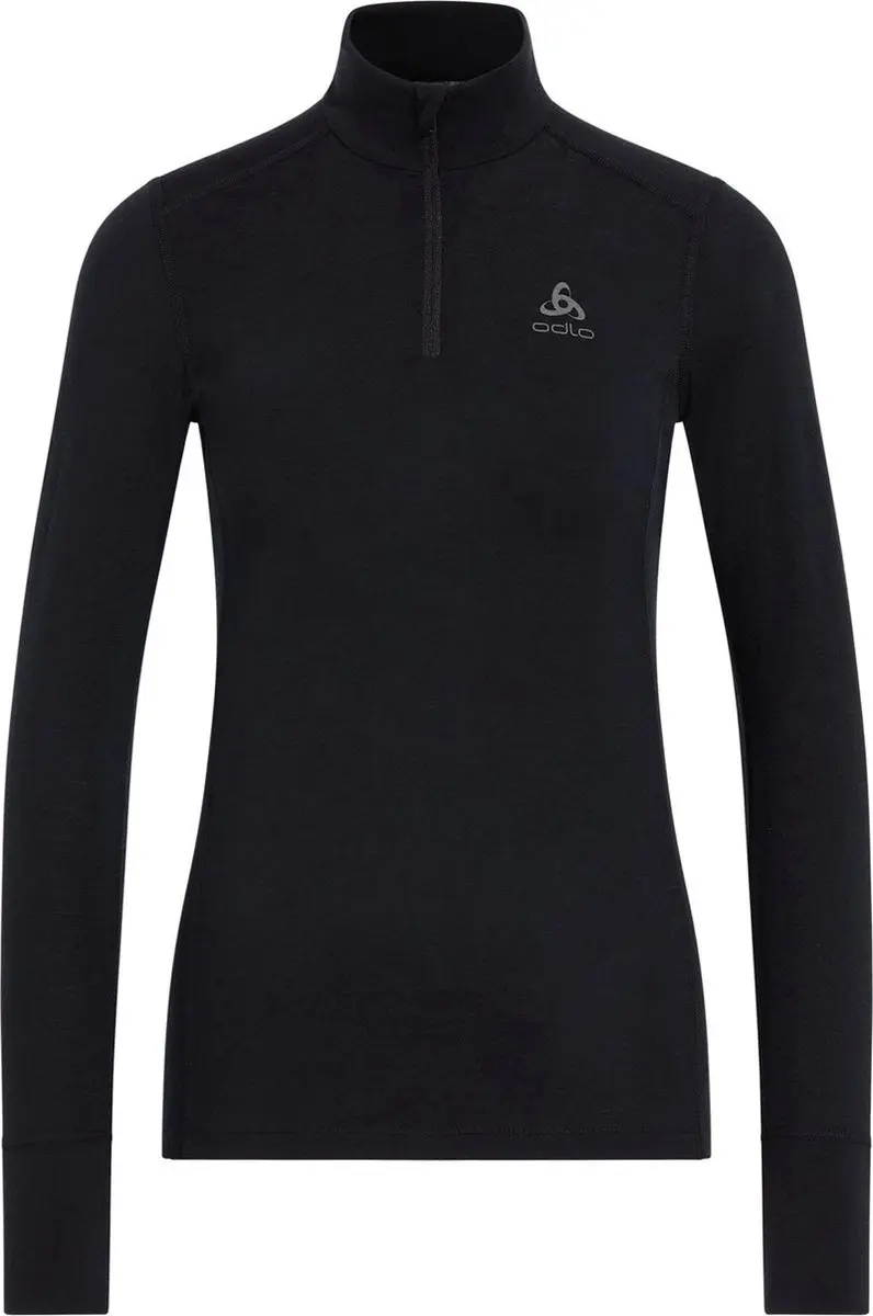 ODLO Natural Merino 200 Half Zip Thermoshirt - XL - Zwart