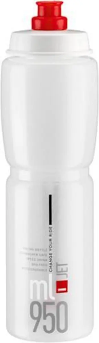 Elite Jet Bidon 950ml - Transparant/Rood - afbeelding 2 van 3