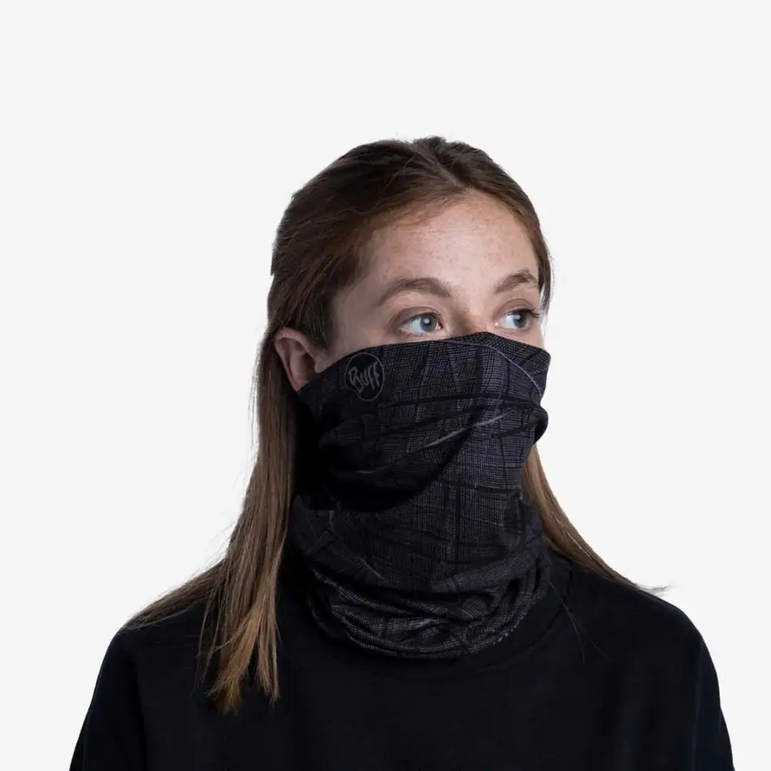 Buff Original EcoStretch Embers Black Nekwarmer - Zwart