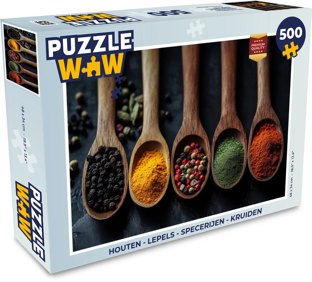 PuzzleWow Houten Lepels & Kruiden Legpuzzel 500 Stuks