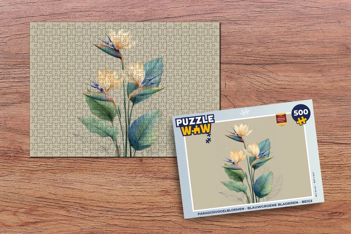 PuzzleWow Paradijsvogelbloemen Legpuzzel 500 Stuks