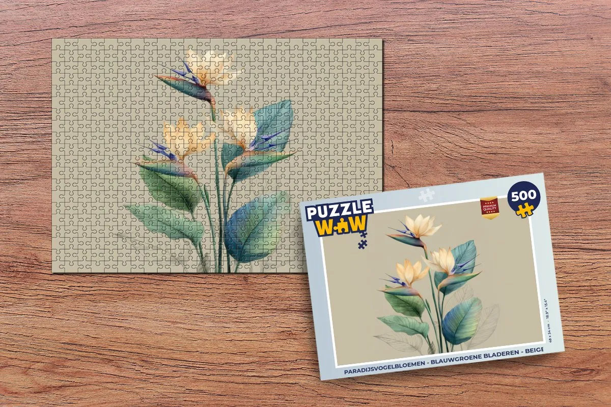 PuzzleWow Paradijsvogelbloemen Legpuzzel 500 Stuks
