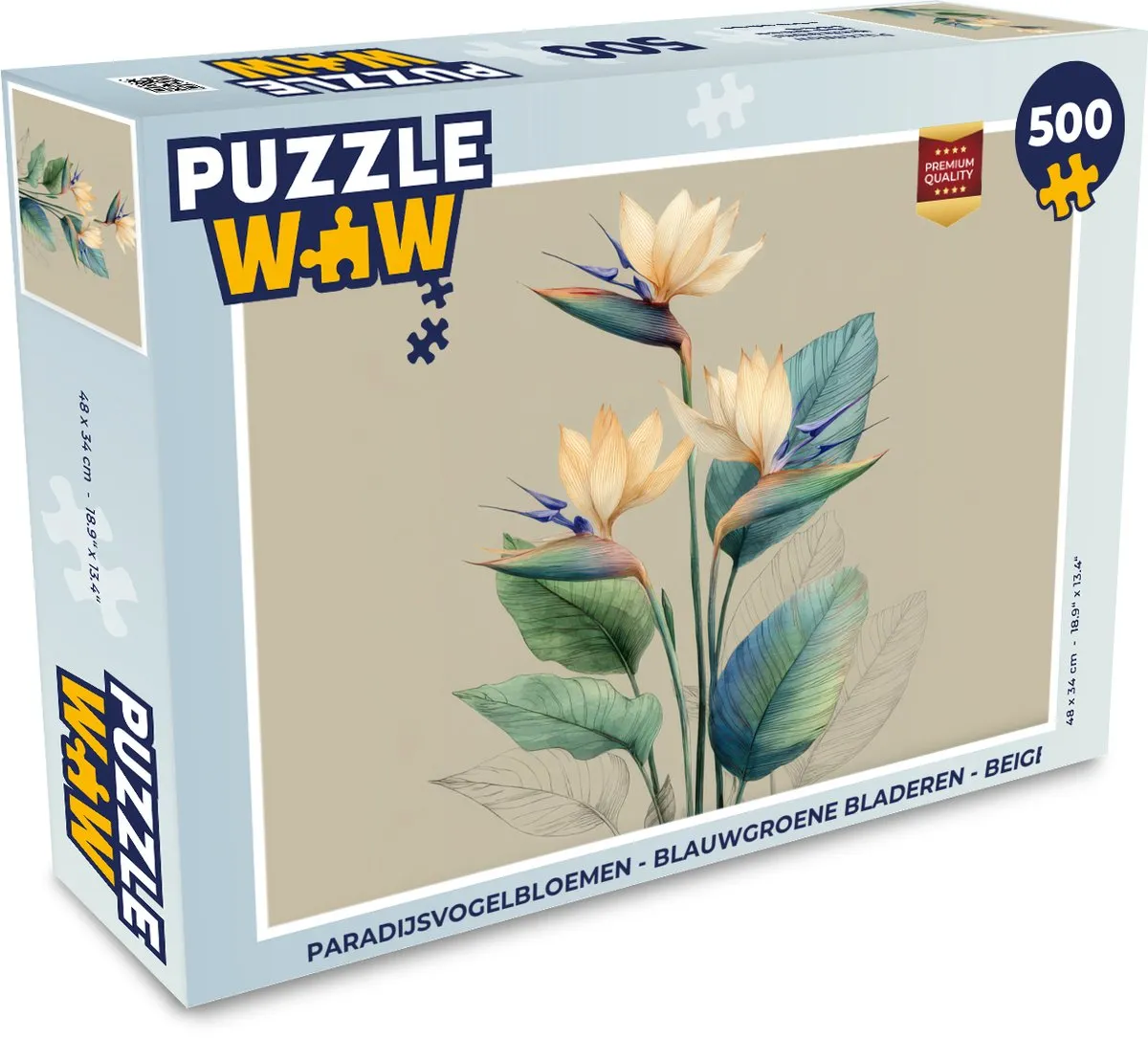 PuzzleWow Paradijsvogelbloemen Legpuzzel 500 Stuks