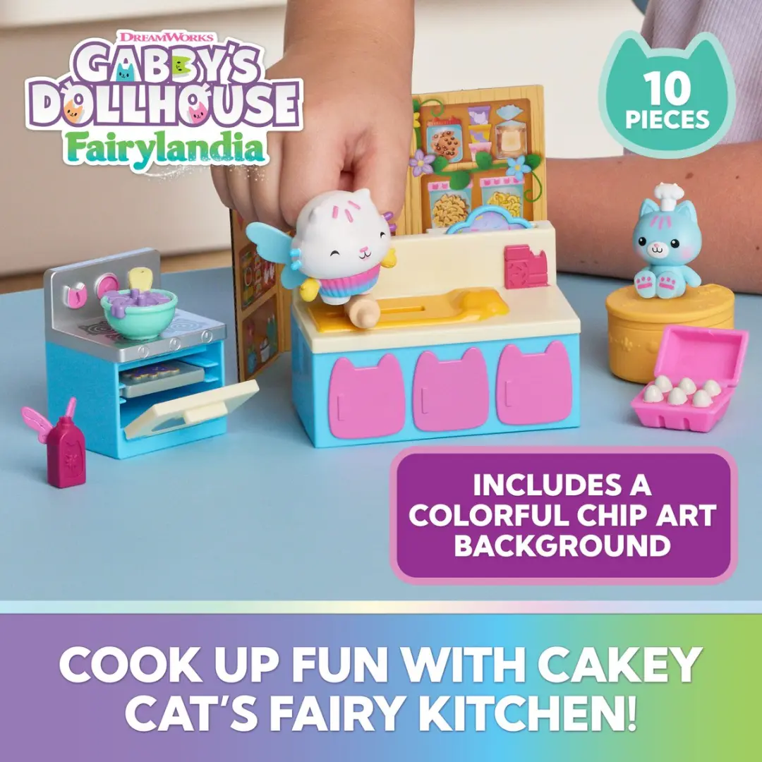 Spin Master Gabby's Poppenhuis Fairylandia Fairy Furniture Set Cakeys Kitchen - Meerkleurig - afbeelding 6 van 6