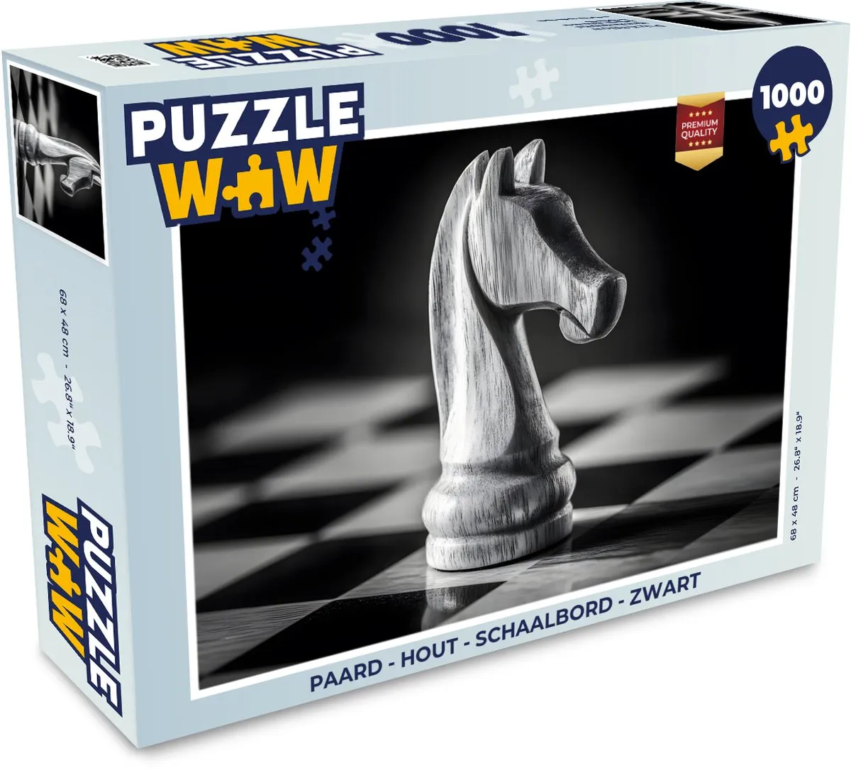 PuzzleWow Paard Schaakbord Legpuzzel 1000 Stuks