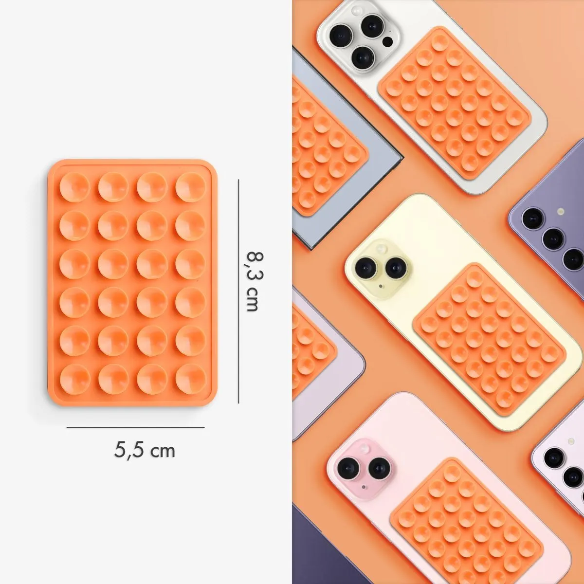 Selencia Octobuddy Popsocket - Oranje - 2 Stuks