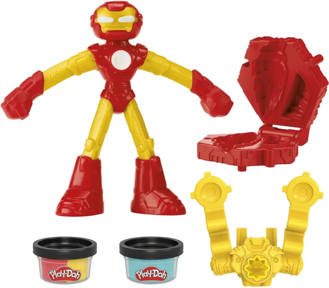 Play-Doh Marvel Iron Man Explosie-launcher - Speelset met actiefiguur - afbeelding 3 van 6