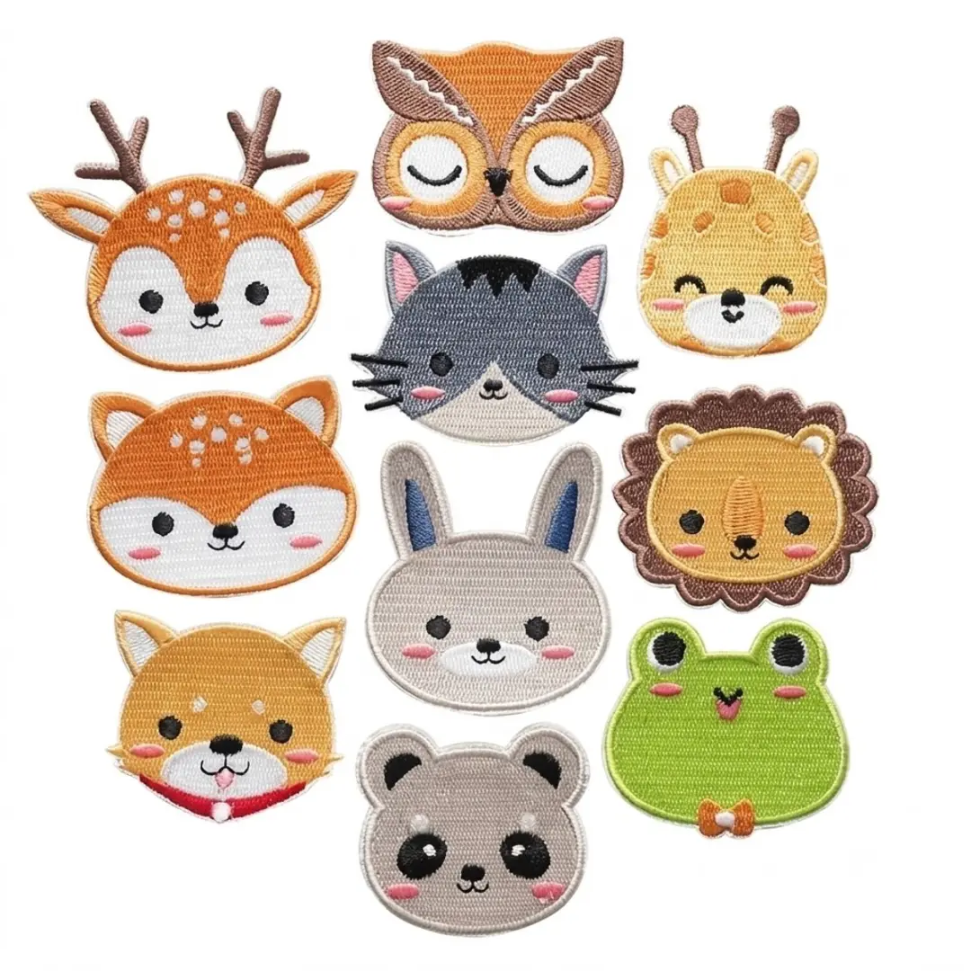 Dieren patches stofapplicaties 10 stuks voor kleding en tassen geborduurde appli