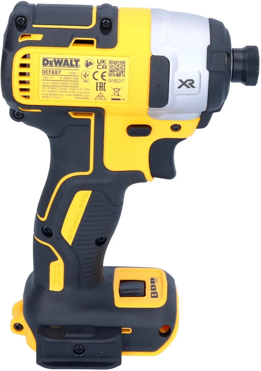 DeWalt DCF 887 P2 accu-slagmoersleutel 18 V 205 Nm 1/4" borstelloos + 2x accu 5,0 Ah + oplader + Tough Box