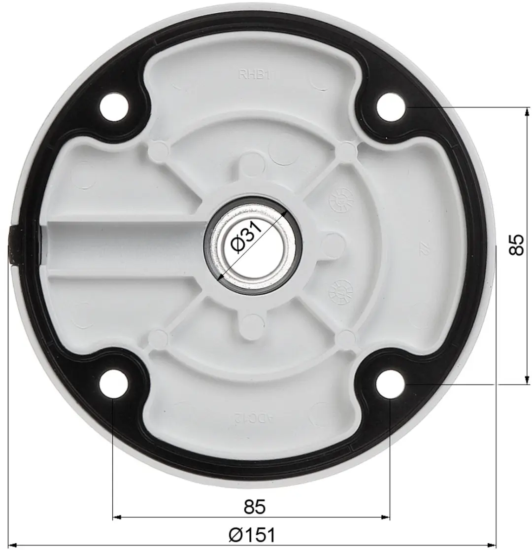 Hikvision DS-1271ZJ-110 Plafondhouder - Ø110mm - Wit - afbeelding 5 van 6