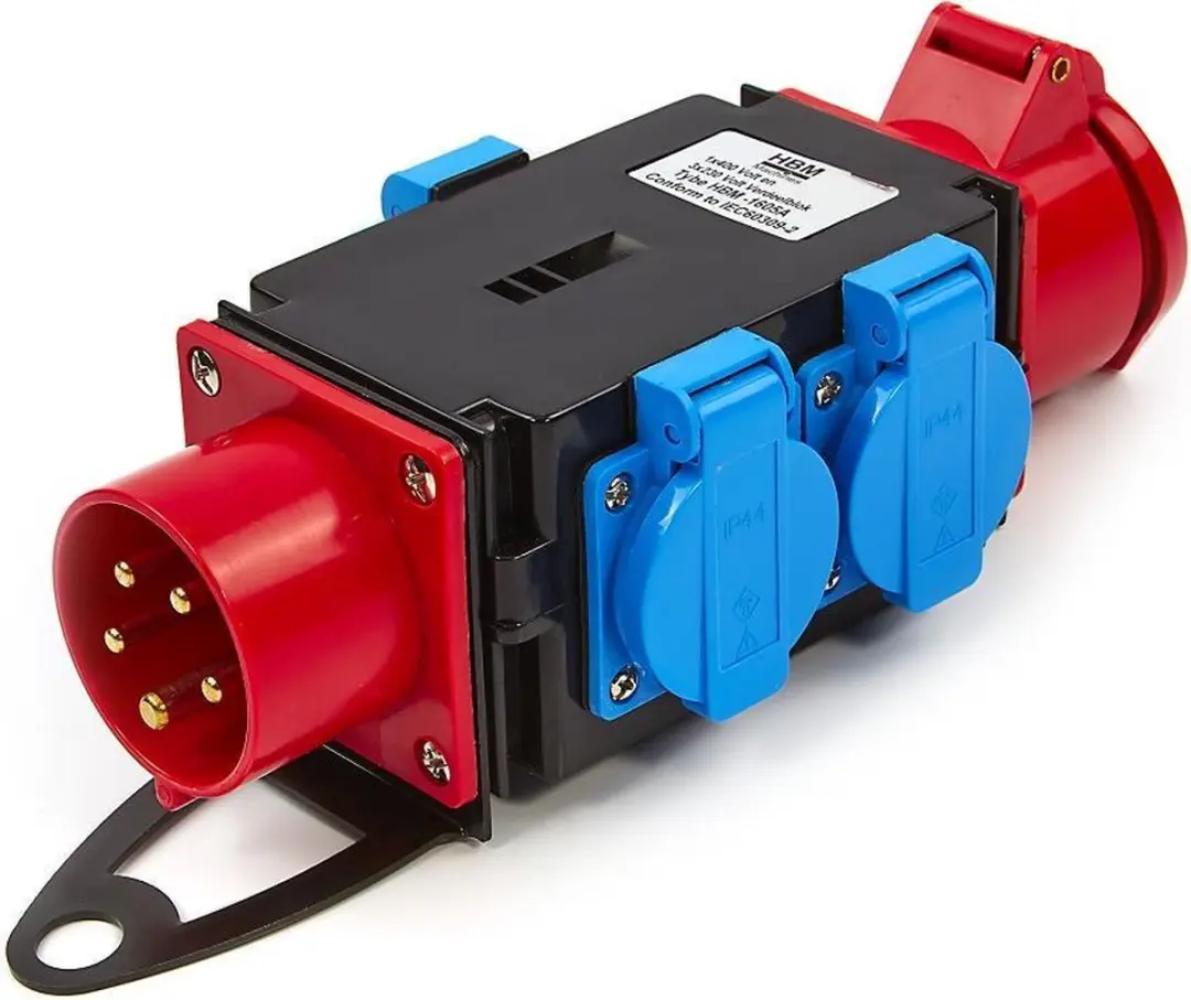 1 x 400 Volt en 3 x 230 Volt Verdeelblok