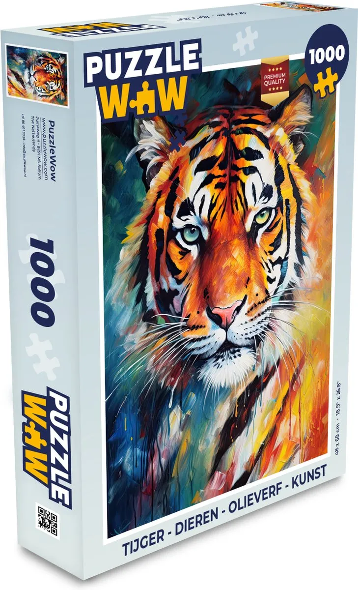 PuzzleWow Tijger Legpuzzel 1000 Stuks