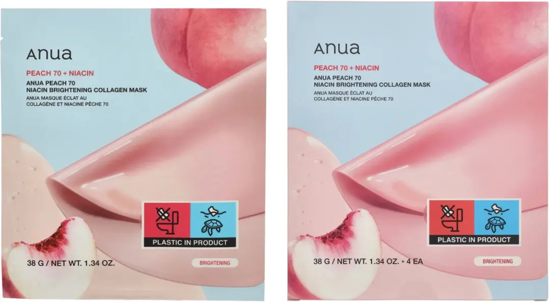 Anua Peach 70 + Niacin Brightening Collagen Mask 20 Stuks