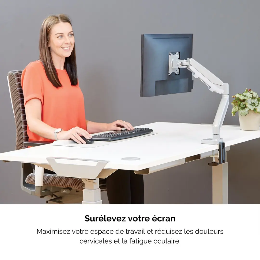 Fellowes Eppa Enkele Monitorarm - 40 inch - Zilver