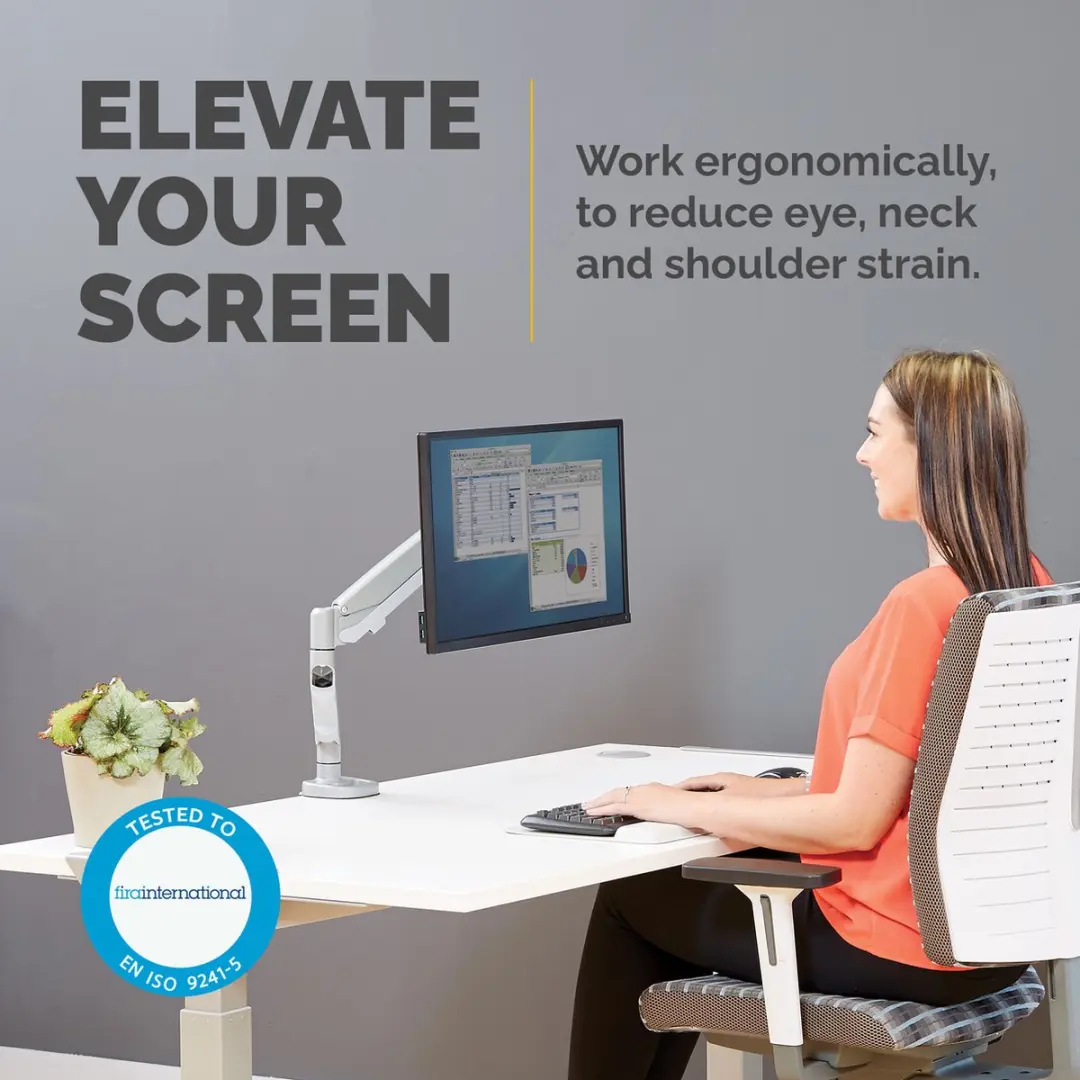 Fellowes Eppa Enkele Monitorarm - 40 inch - Zilver