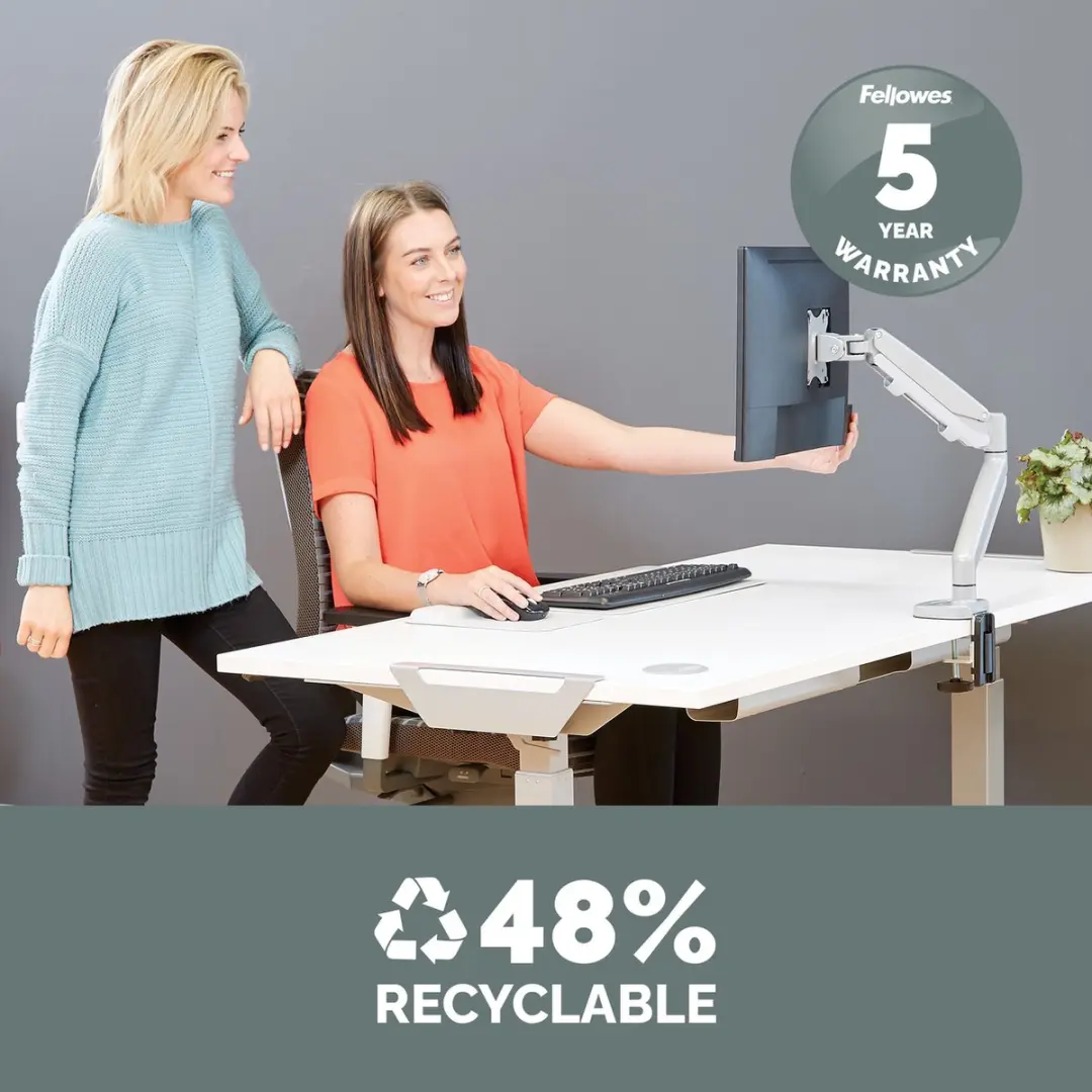 Fellowes Eppa Enkele Monitorarm - 40 inch - Zilver