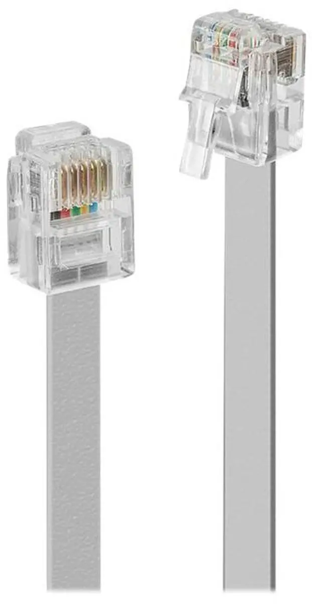 Lindy Telefoon Aansluitkabel RJ12 20m - Grijs