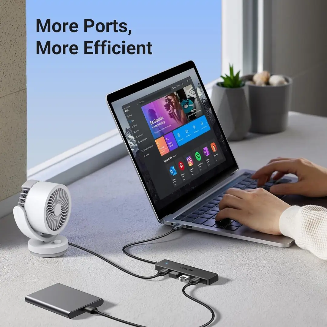 Adapter Ugreen 4W1 25851 Hub Usb-A Do 4X Usb-A (Czarny)
