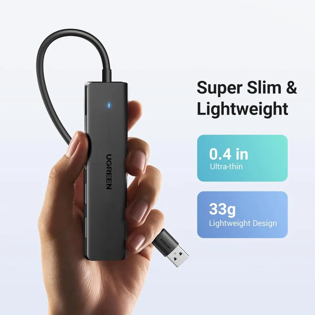 Ugreen 25851 USB-A Hub 4x USB-A - Zwart