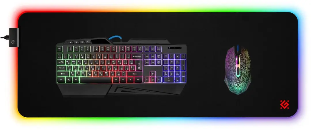 Defender ULTRA LIGHT Gaming Muismat 900x350mm - RGB - Zwart - afbeelding 3 van 6