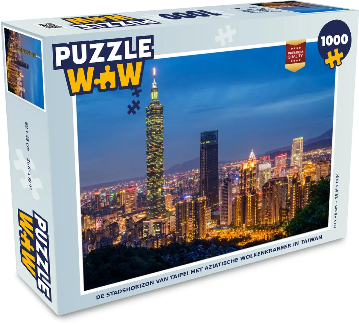 PuzzleWow Taipei Wolkenkrabber Legpuzzel 1000 Stuks