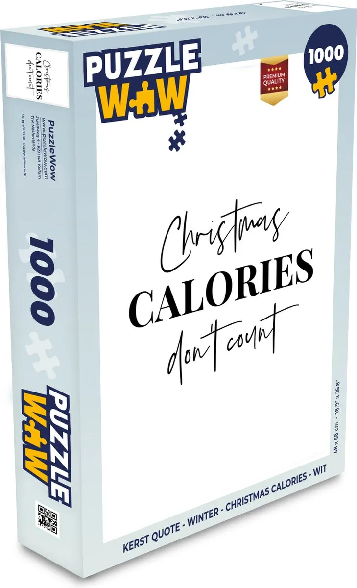 PuzzleWow Kerst Quote Legpuzzel 1000 Stuks