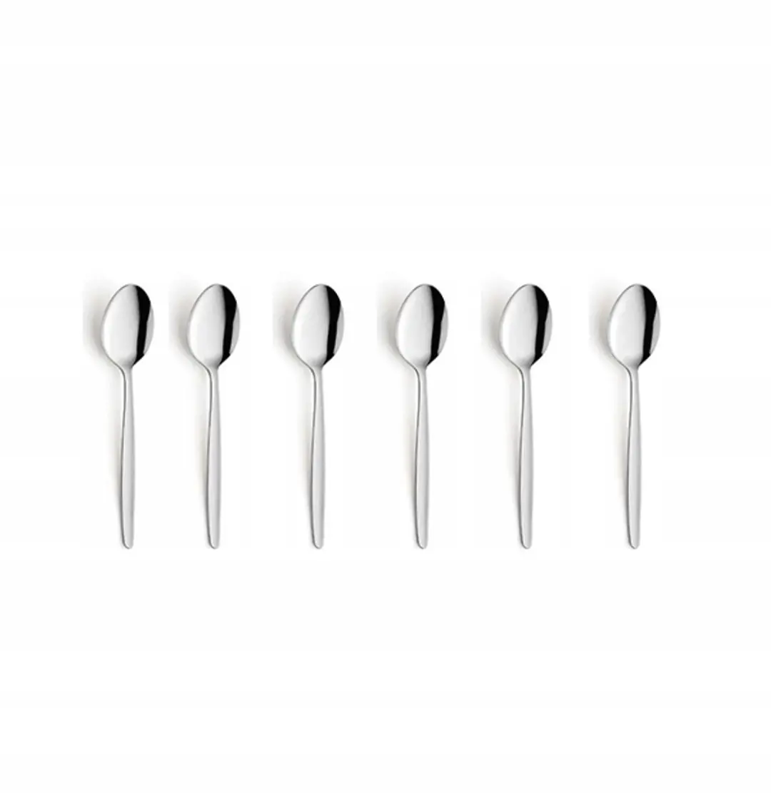 Amefa Scandinave Koffielepjes 6 stuks, glanzend 18/0 roestvrij staal