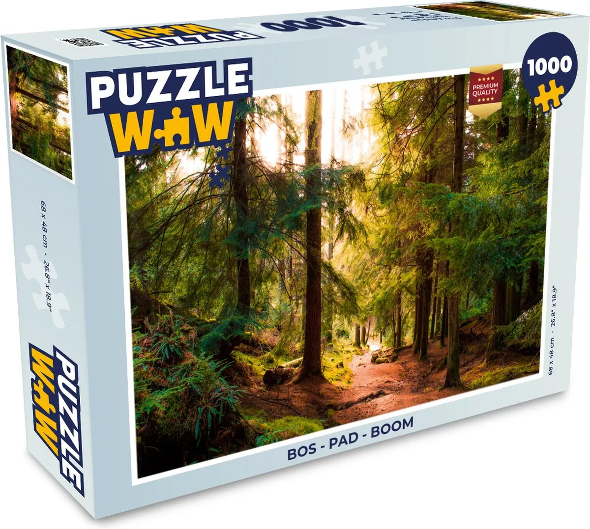 PuzzleWow Legpuzzel Bos - 1000 Stuks - Multicolor