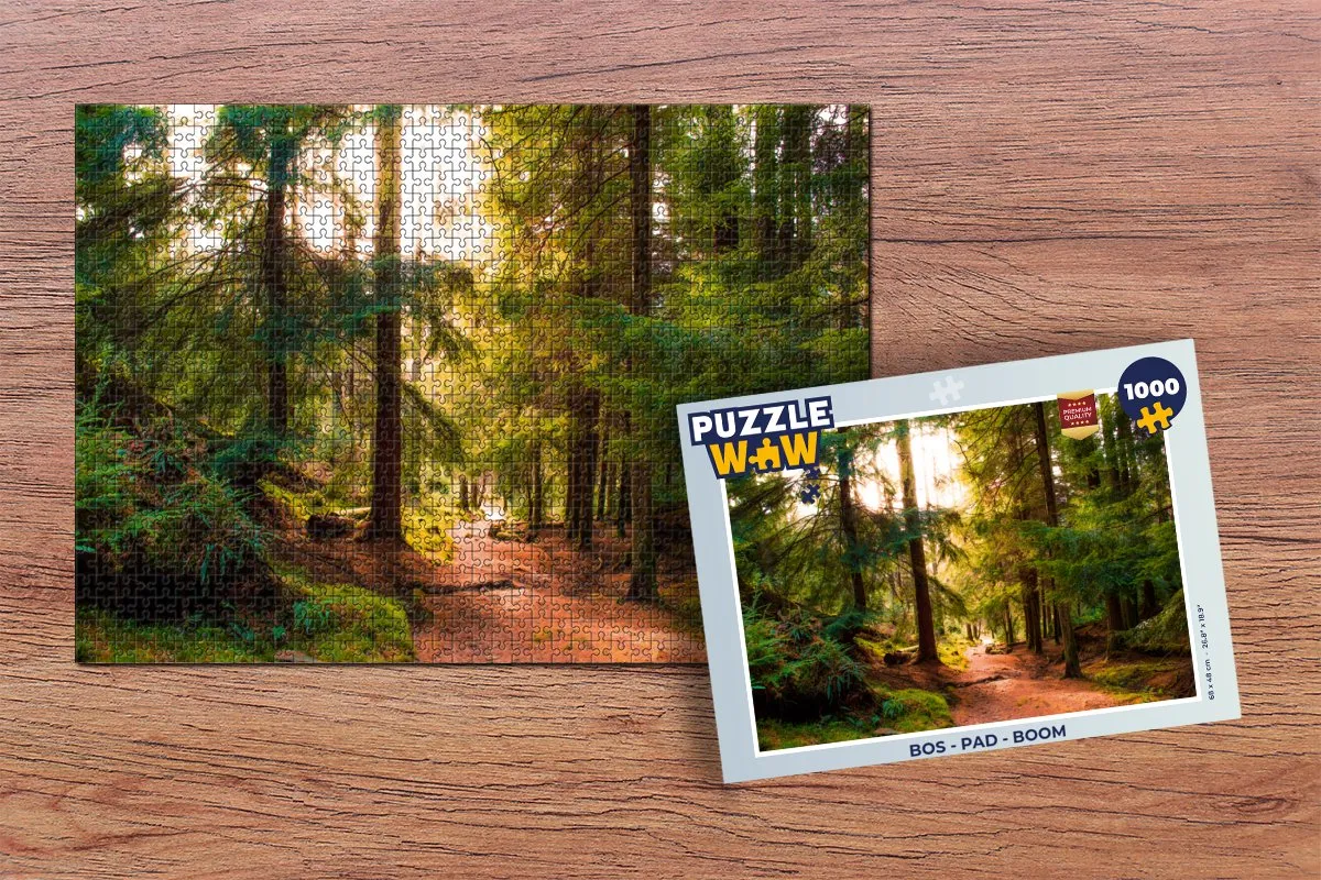 PuzzleWow Legpuzzel Bos - 1000 Stuks - Multicolor