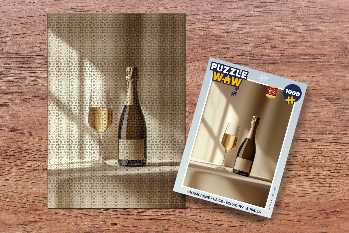 PuzzleWow Legpuzzel 1000 Stuks - Champagne