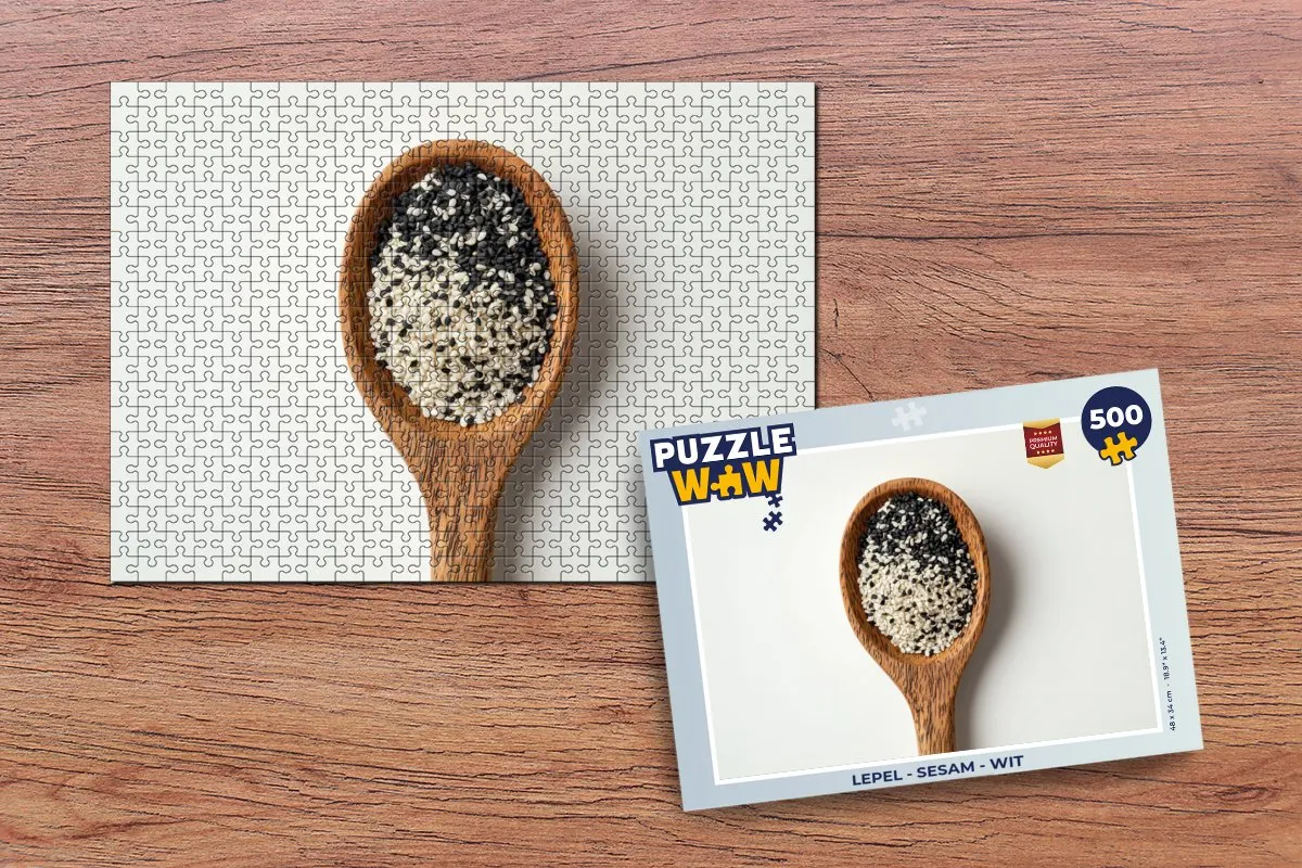 PuzzleWow Lepel Puzzel 500 Stuks - Wit Sesam