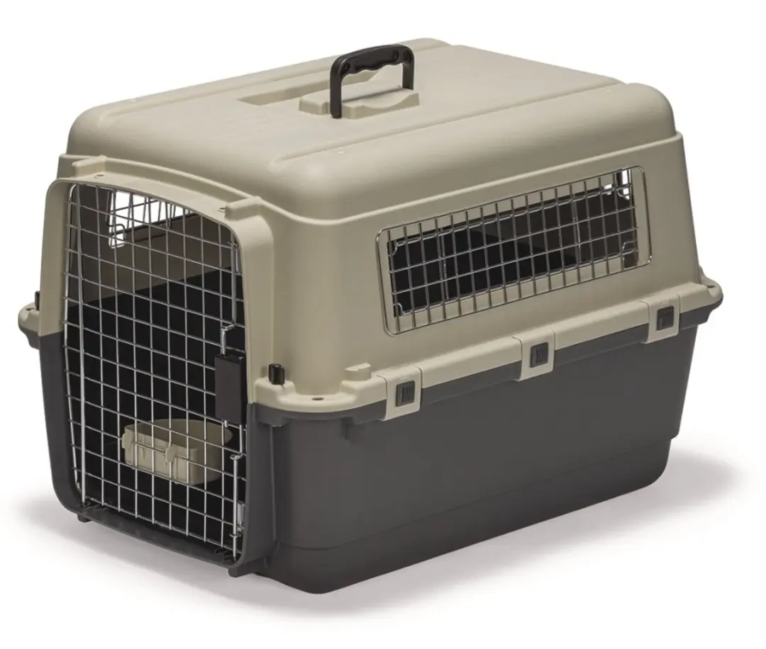 Beeztees Transportbox Nomad M - 68x41x47cm Wit/Donker Grijs - afbeelding 2 van 3