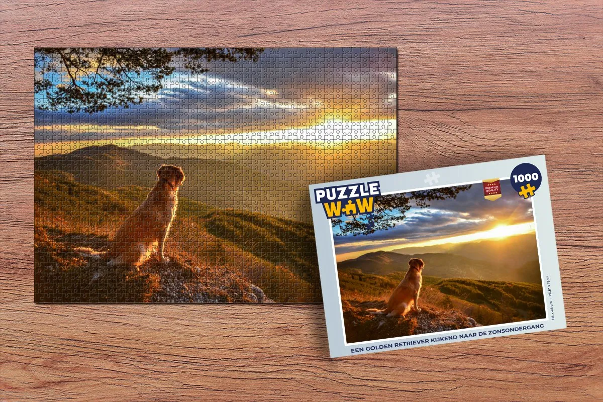 PuzzleWow Golden Retriever Legpuzzel 1000 Stuks