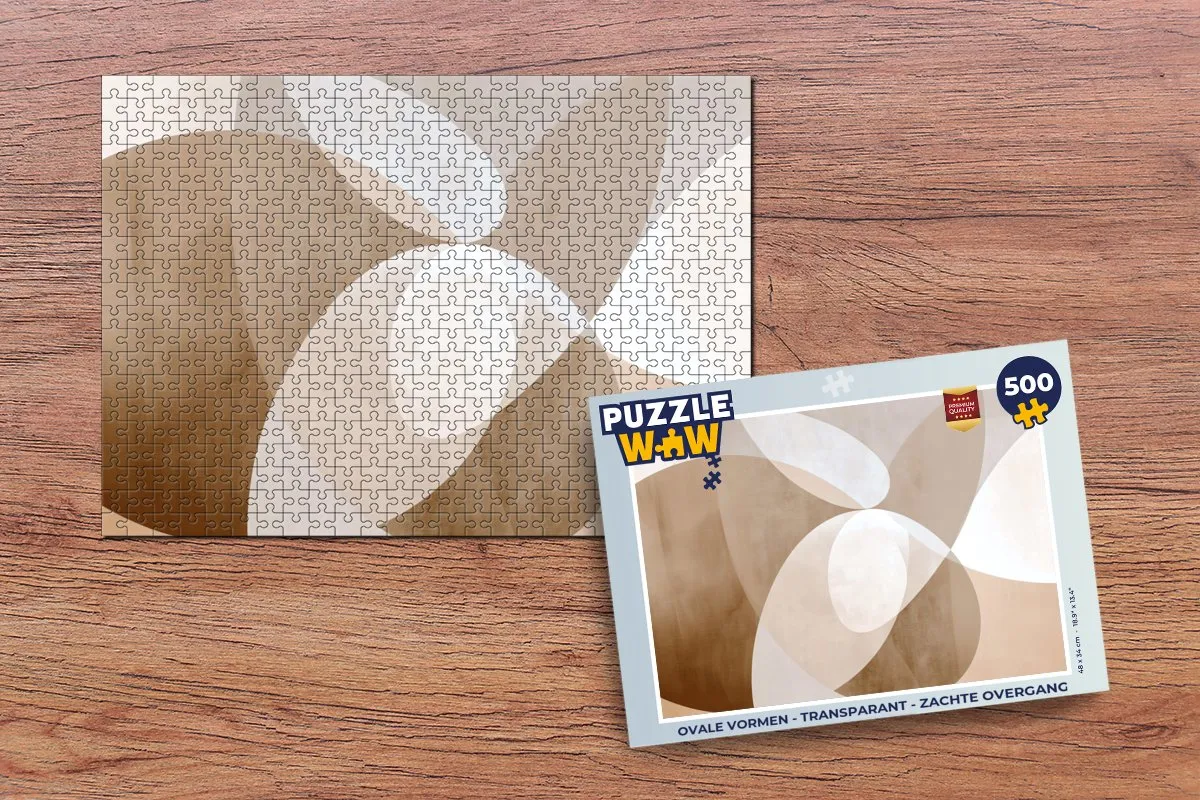 PuzzleWow Legpuzzel 500 Stuks - Ovale Transparante Vormen