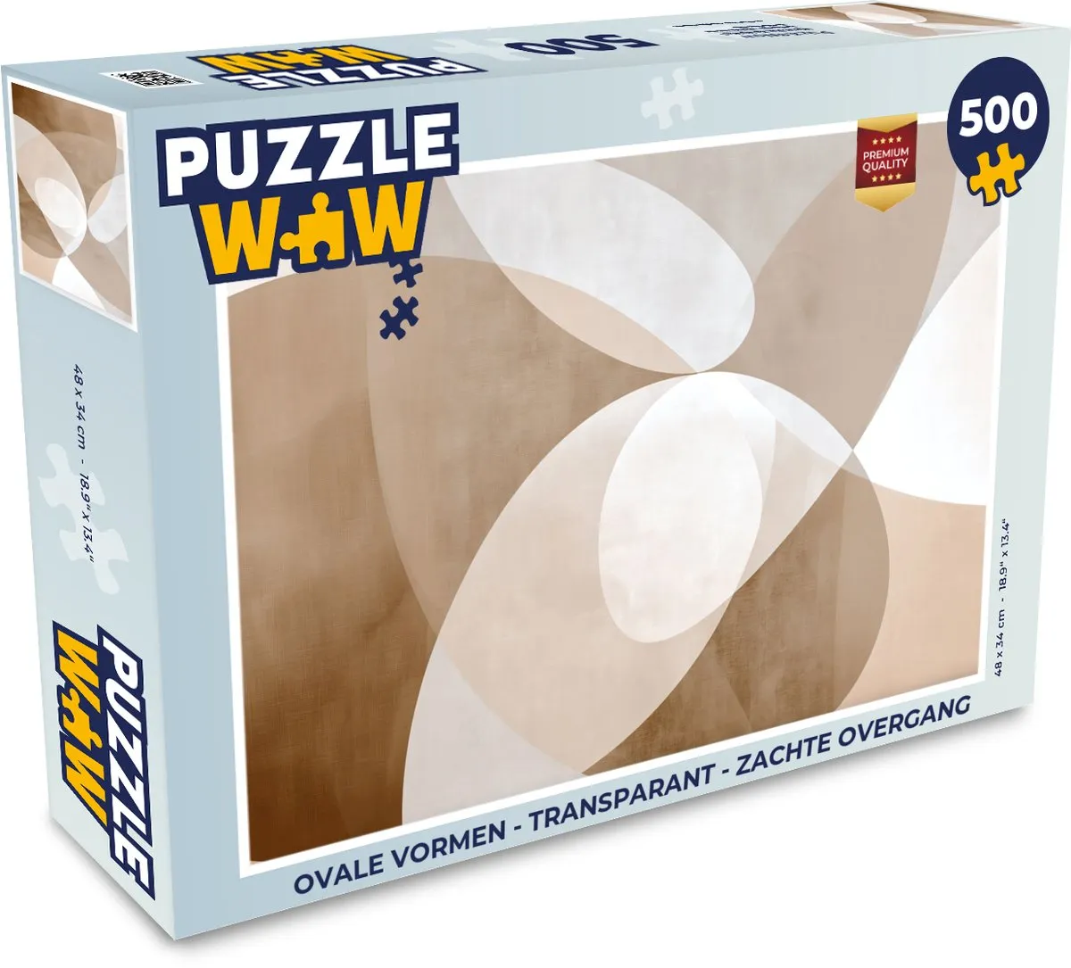 PuzzleWow Legpuzzel 500 Stuks - Ovale Transparante Vormen