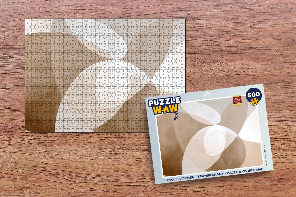 PuzzleWow Legpuzzel 500 Stuks - Ovale Transparante Vormen