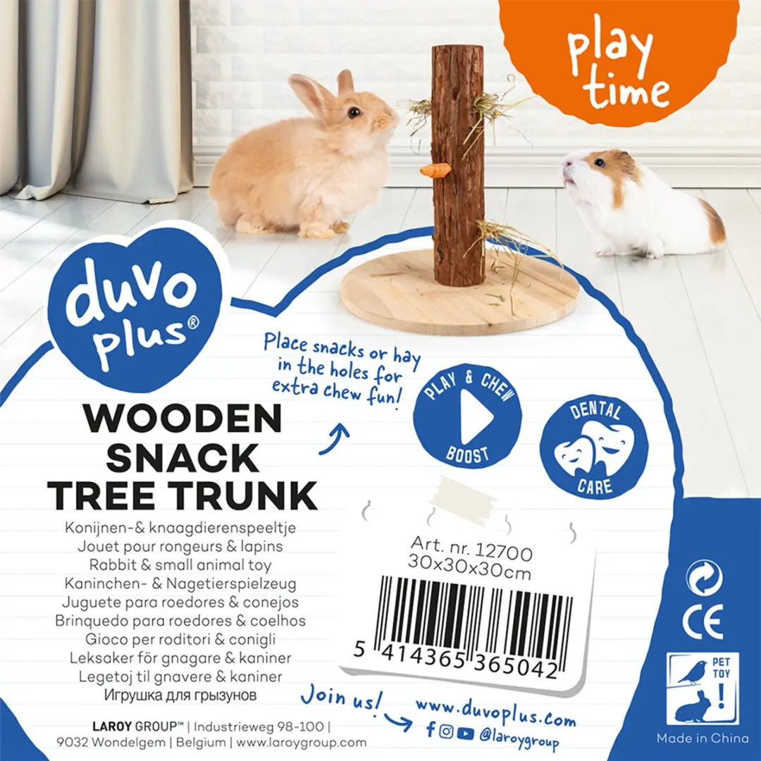 Duvo Houten Snack Boomstam 30x30x30cm
