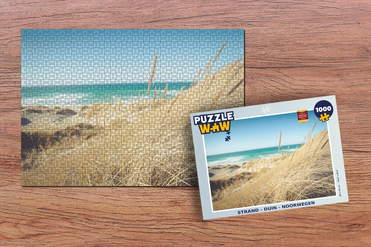 PuzzleWow Strand Duin Noorwegen Legpuzzel 1000 Stuks - Multicolor