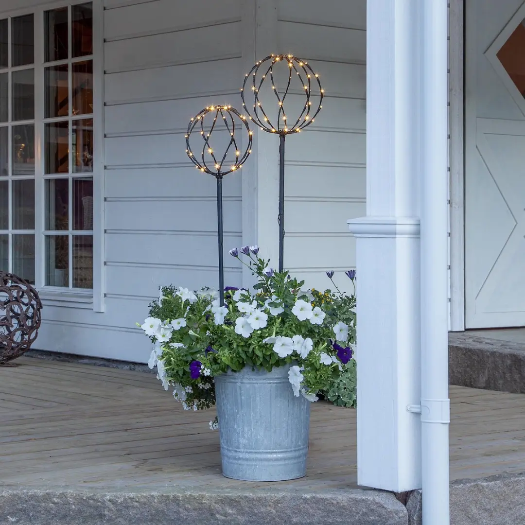 Star Trading LED-decoratiebol 2 Stuks - Zwart