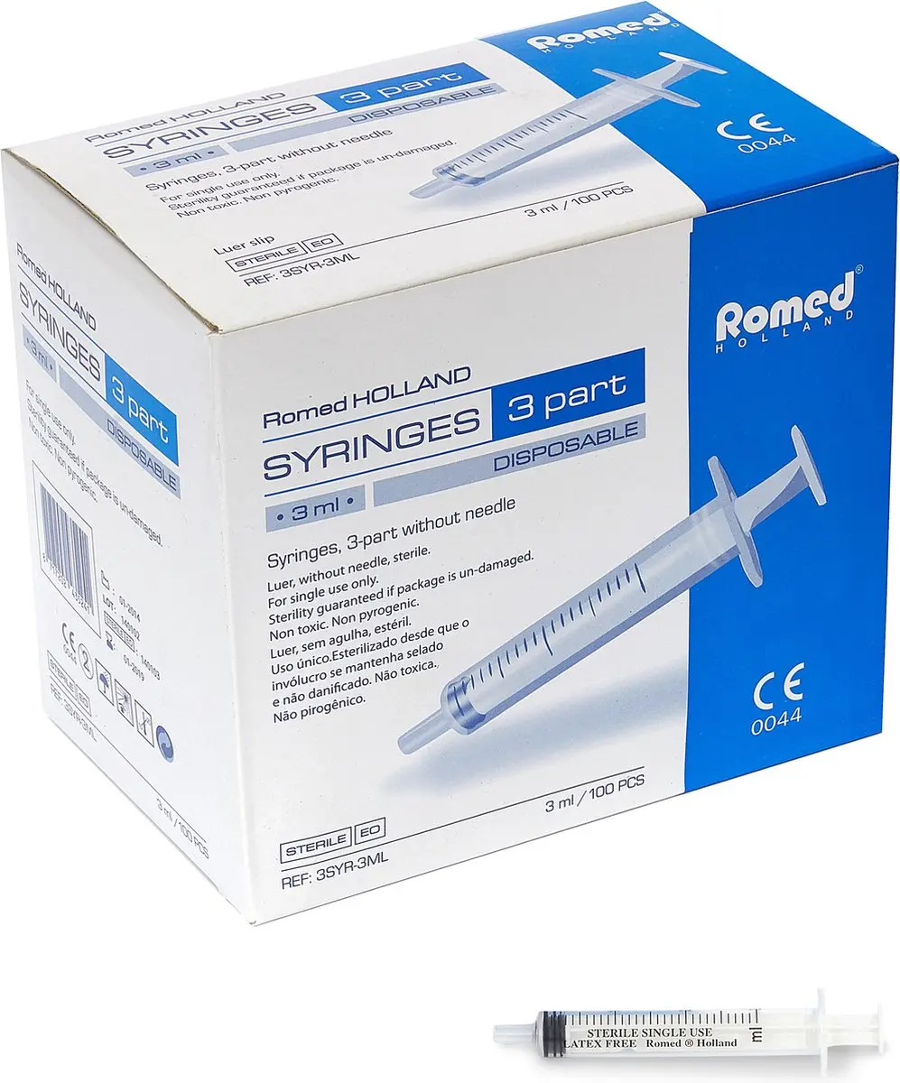 3-delige spuit (3ml)