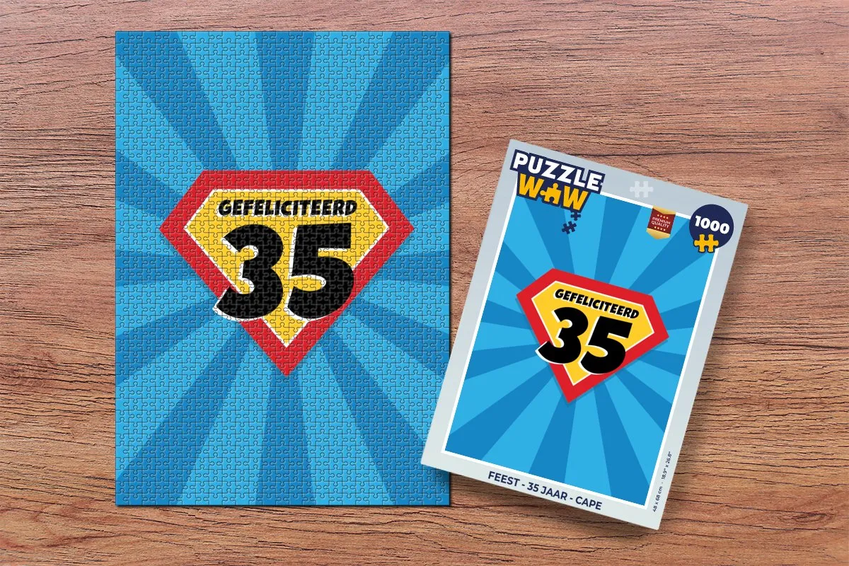 PuzzleWow Feest 35 Jaar Cape Legpuzzel 1000 Stuks - Multicolor