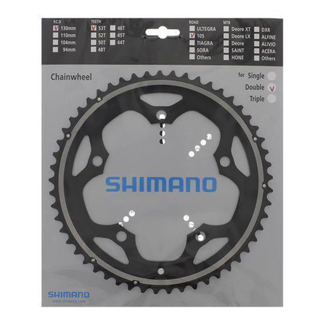 Shimano 105 FC-5600 kettingblad zwart Uitvoering 39 tanden BCD 130mm