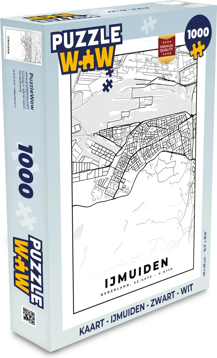 PuzzleWow IJmuiden Legpuzzel 1000 Stuks - Multicolor