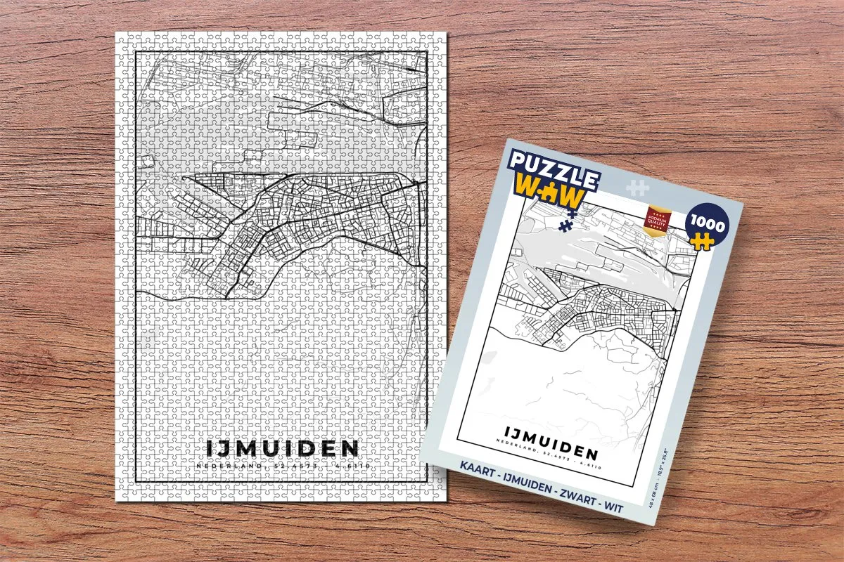 PuzzleWow IJmuiden Legpuzzel 1000 Stuks - Multicolor