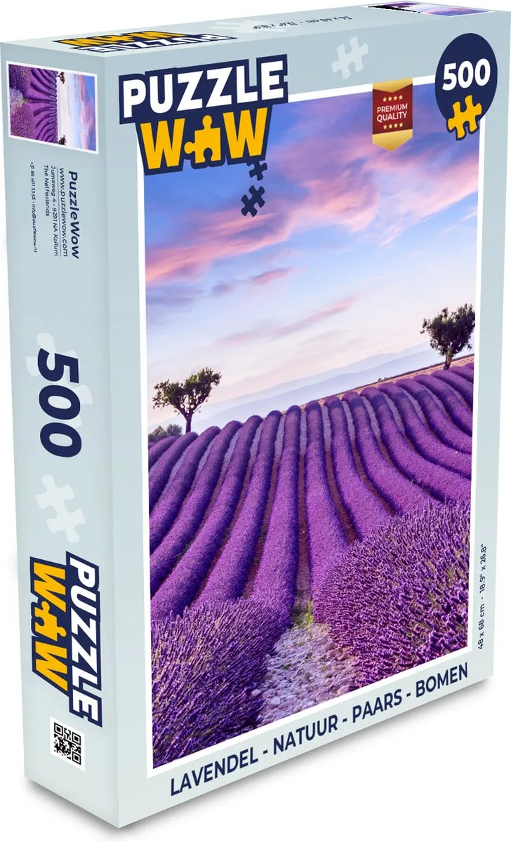 PuzzleWow Lavendel Natuur Legpuzzel 500 Stuks
