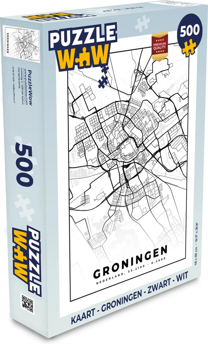 PuzzleWow Groningen Legpuzzel 500 Stuks