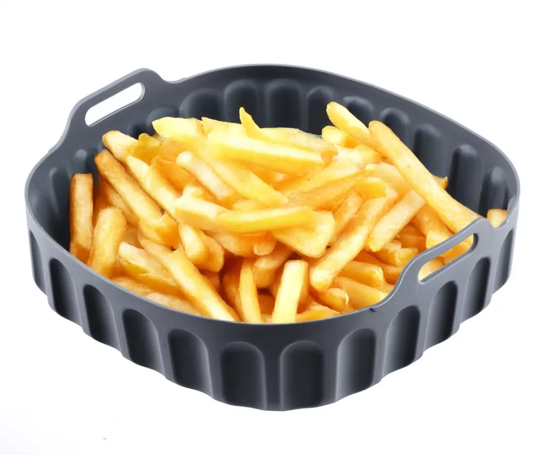 Westmark Vierkante Siliconenvorm Airfryer 18,5x18,5x5cm - Zwart - afbeelding 2 van 5