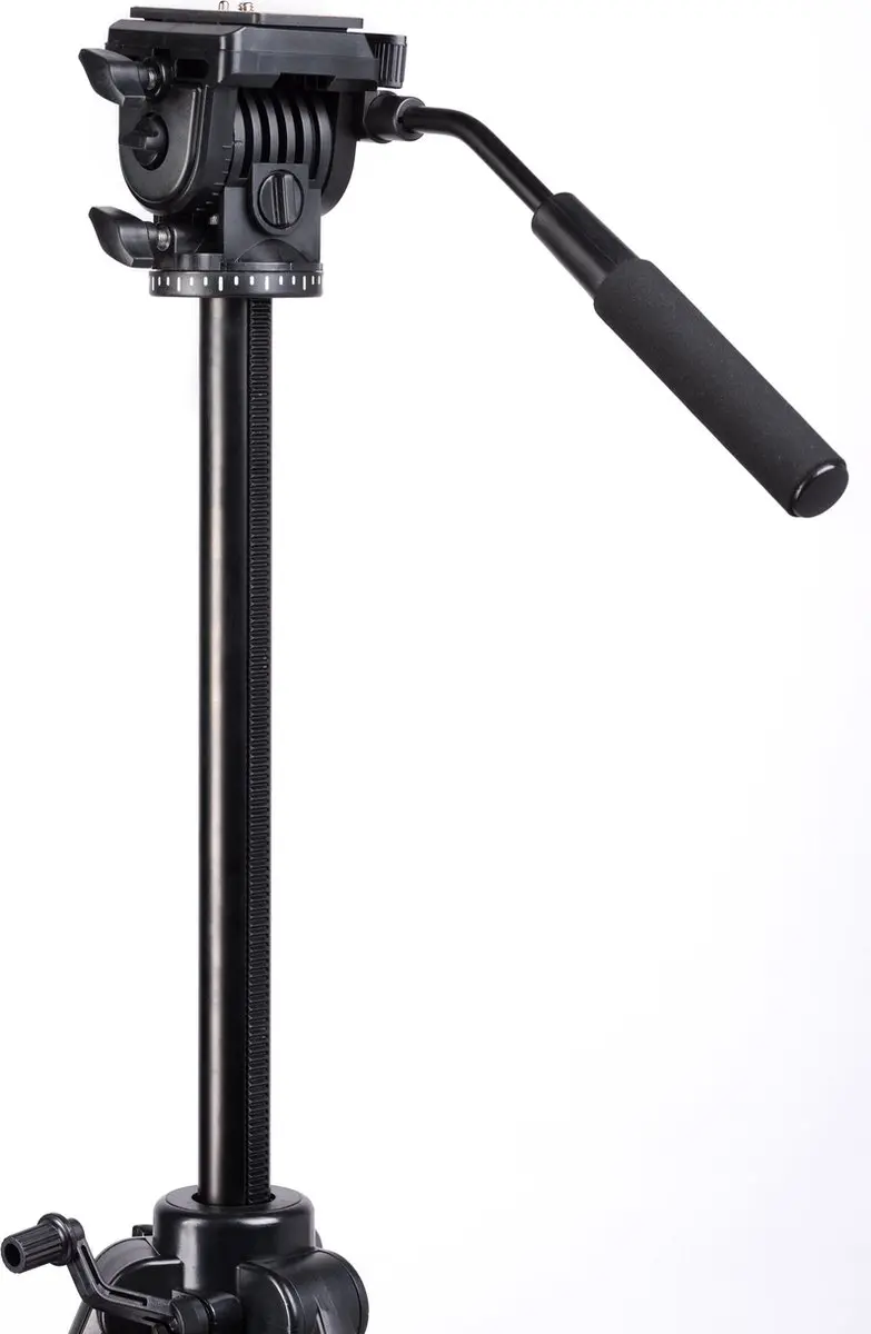 Bresser TR-688V Videostatief 170cm - 2-weg-kop - Zwart