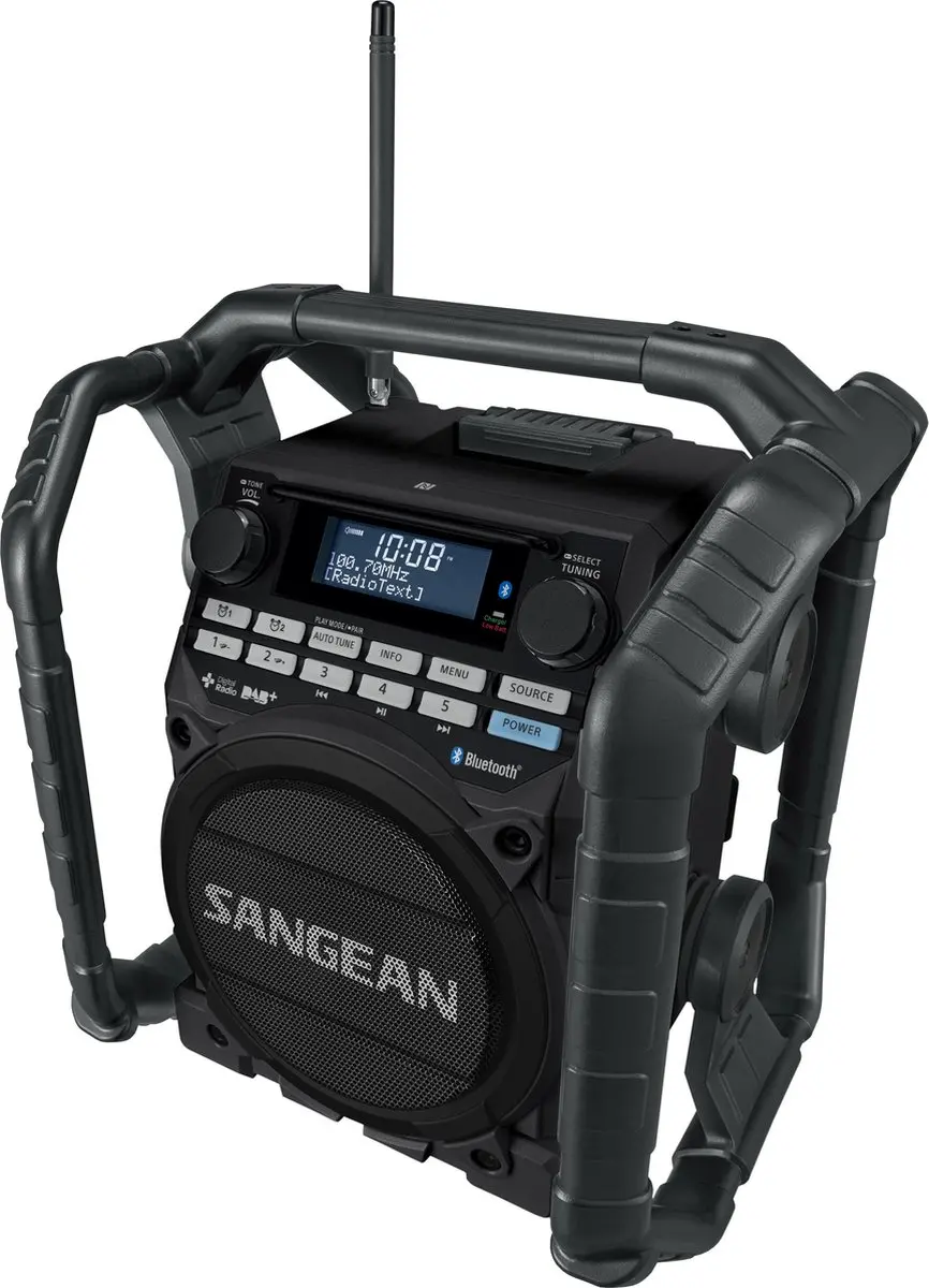 Sangean U-4 DBT+ Bouwradio - DAB+/FM/Bluetooth - Zwart - afbeelding 2 van 6